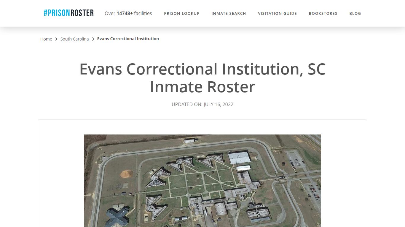 Evans Correctional Institution, SC Inmate Roster